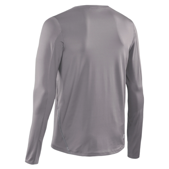 Chevron Long Sleeve Shirt, Men, Ocean/Grey, Back View