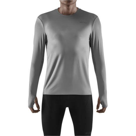 Run Long Sleeve Shirt, Men, Grey