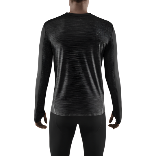 Run Long Sleeve Shirt, Men, Black, Back View Model