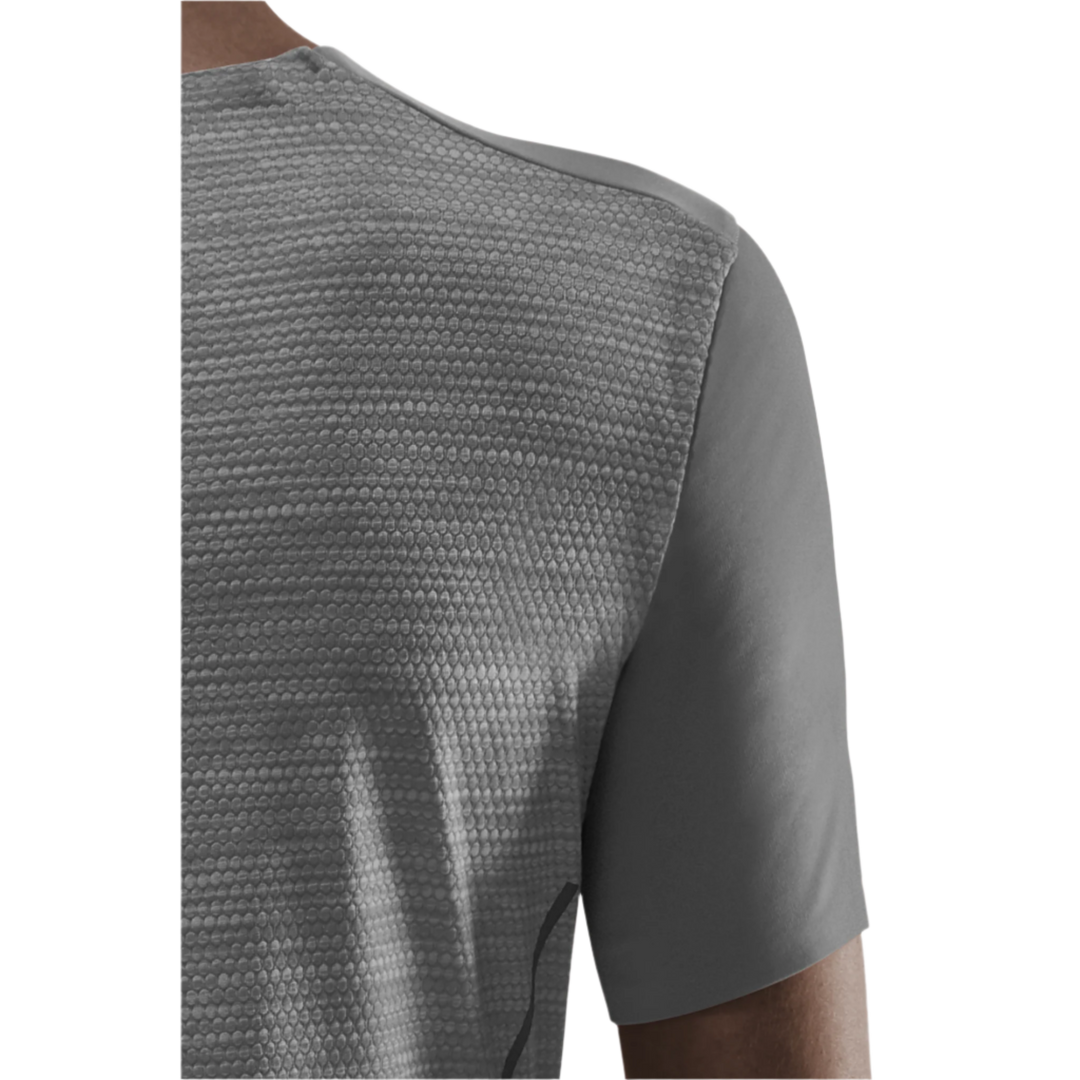 Run Short Sleeve Shirt, Women, Grey, Back Detail