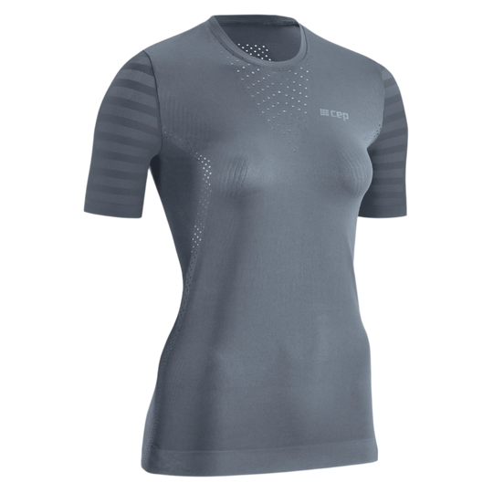 Ultralight Short Sleeve Shirt, Women, Grey, Front View