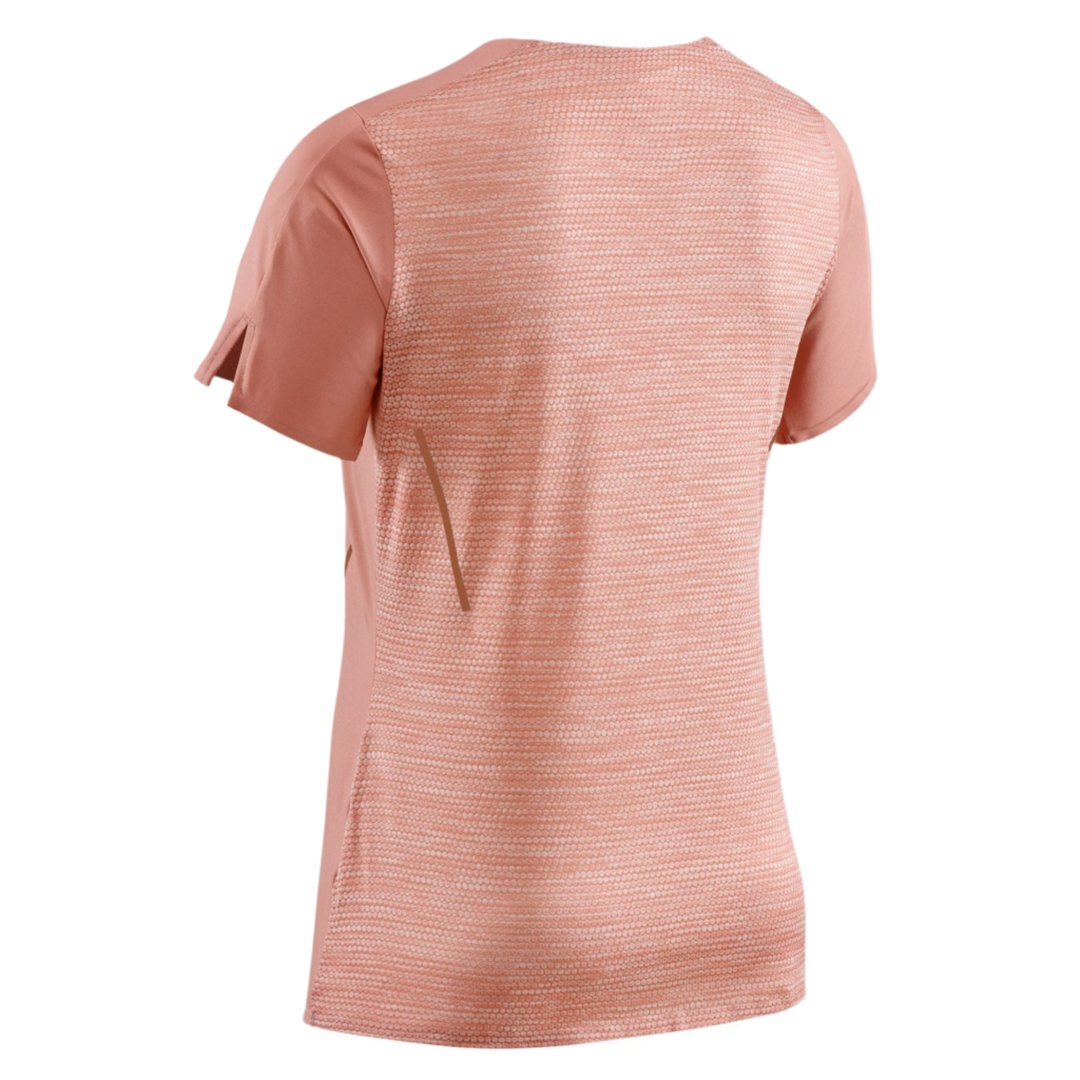 Run Short Sleeve Shirt, Women, Rose, Back View