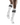 80's Tall Compression Socks, Men, White/Black Stripe, Back View Model