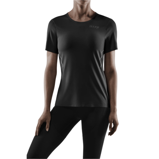 Run Short Sleeve Shirt, Women, Black