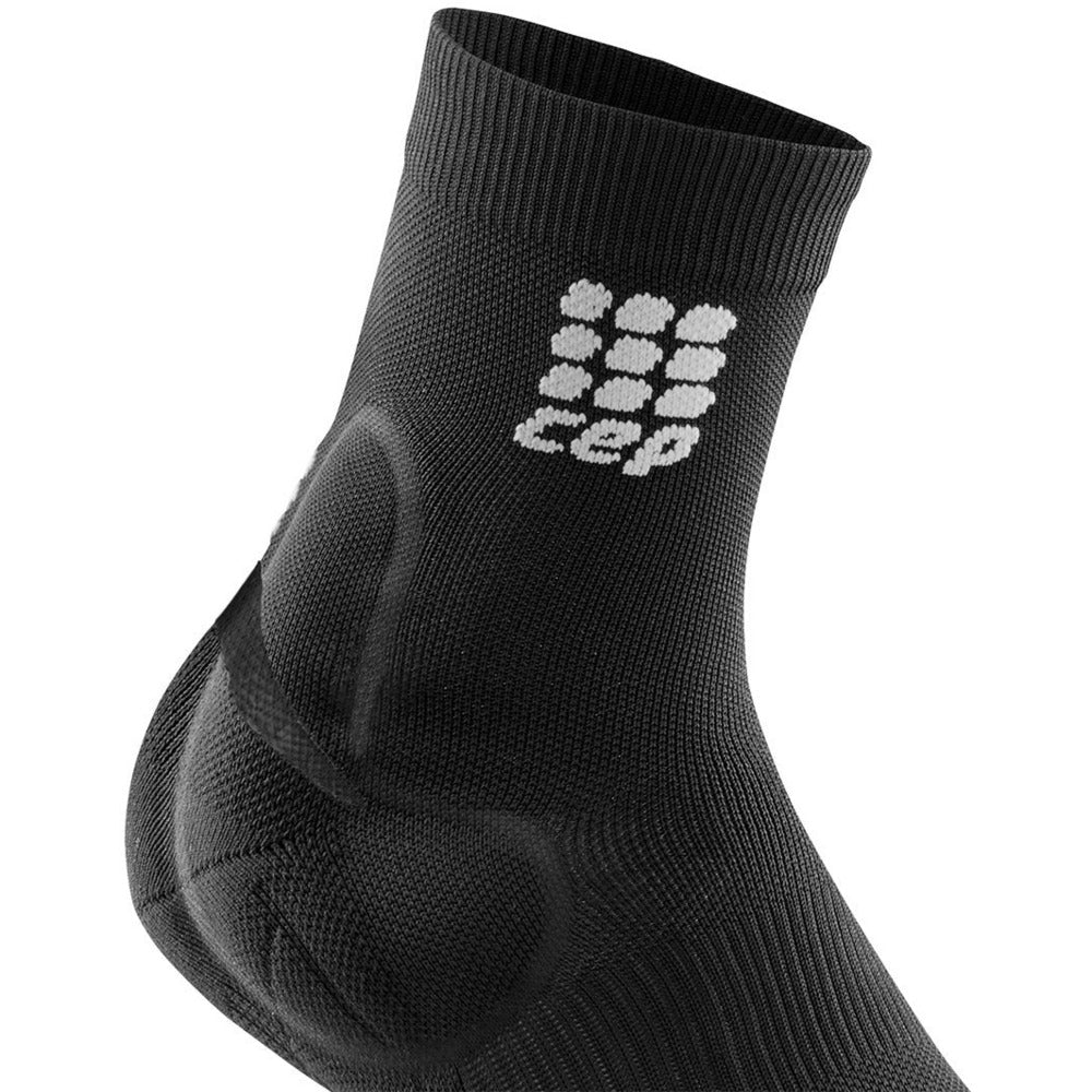 Ankle Support Short Socks, Men, Black, Detail