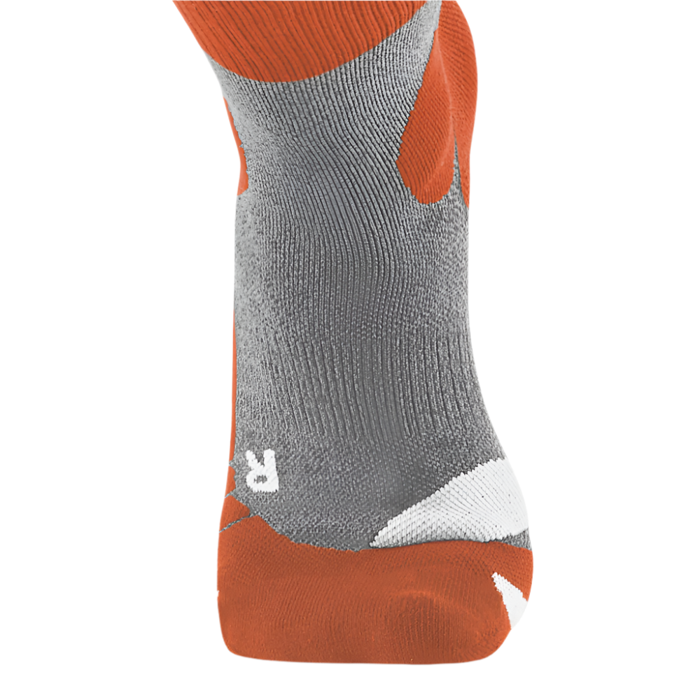 Hiking Merino Tall Compression Socks, Women, Sunset/Grey, Front Detail