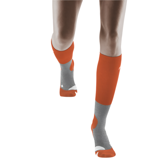 Hiking Merino Tall Compression Socks, Women, Sunset/Grey