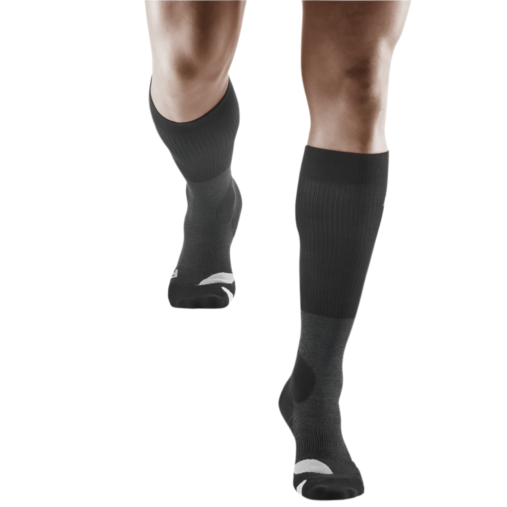 Hiking Merino Tall Compression Socks, Men, Stonegrey/Grey