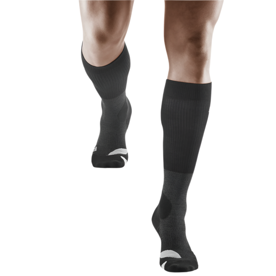 Hiking Merino Tall Compression Socks, Men, Stonegrey/Grey