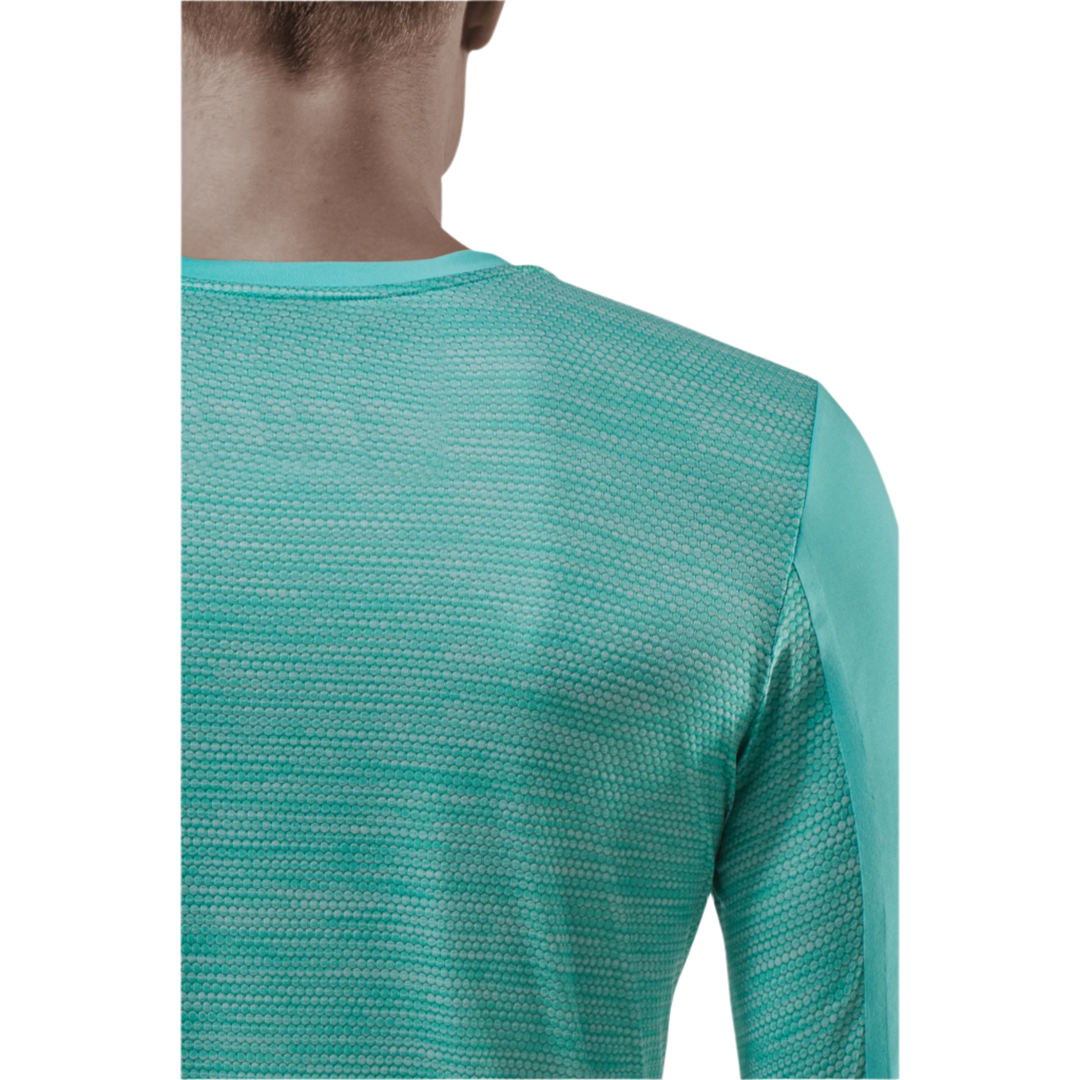 Run Long Sleeve Shirt, Men, Ocean, Back Detail