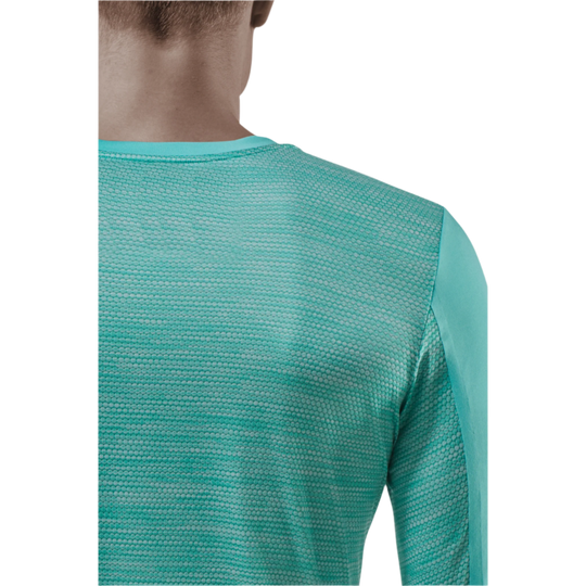 Run Long Sleeve Shirt, Men, Ocean, Back Detail