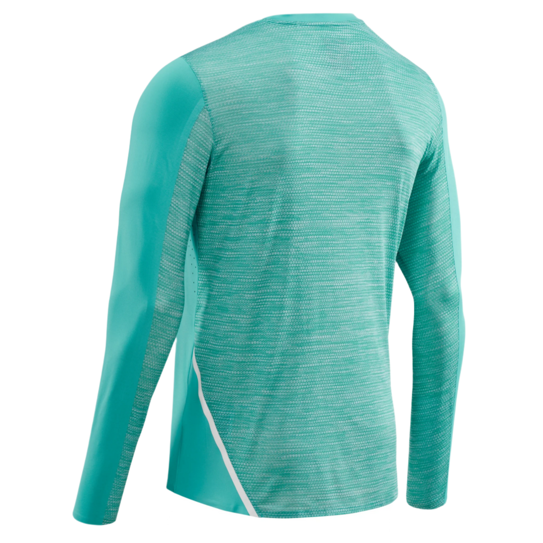 Run Long Sleeve Shirt, Men, Ocean, Back View