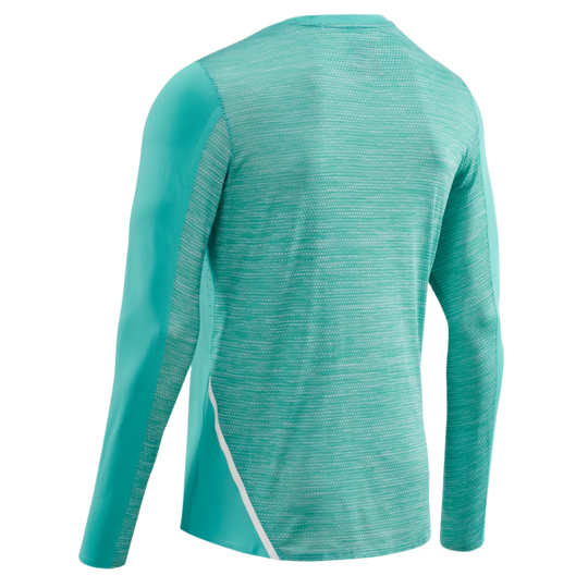 Run Long Sleeve Shirt, Men, Ocean, Back View