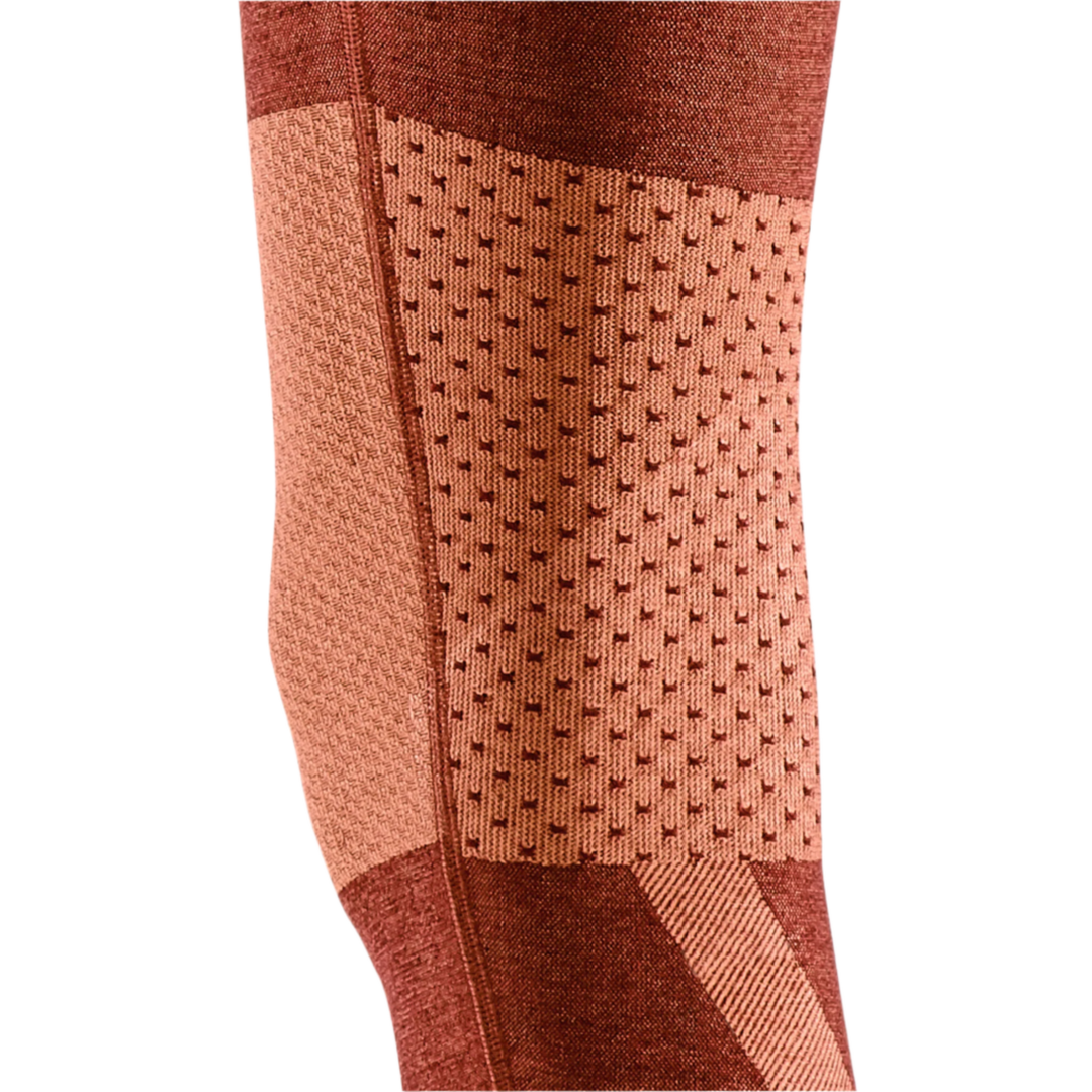 Ski Touring 3/4 Base Tights, Women, Orange - Cloth Detail 2