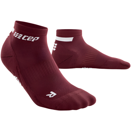 The Run Low Cut Socks 4.0, Women, Dark Red, Front View