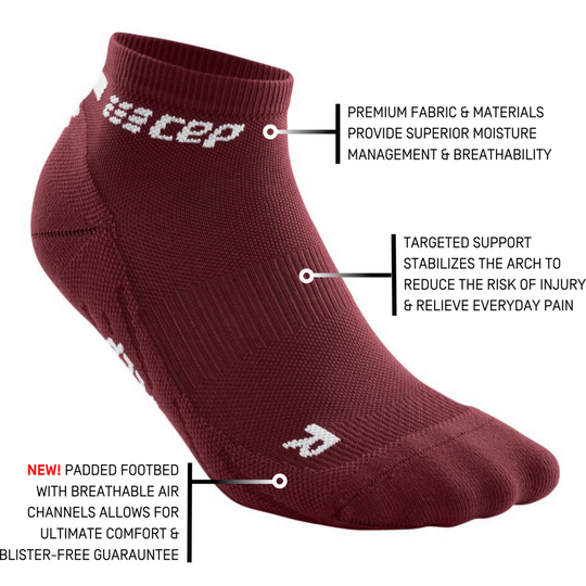 The Run Low Cut Socks 4.0, Women, Dark Red, Detail