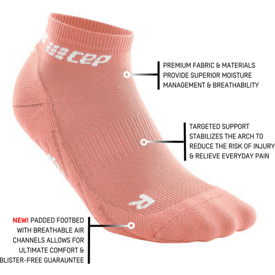 The Run Low Cut Socks 4.0, Women, Rose, Detail