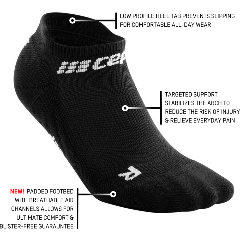 The Run No Show Socks 4.0, Men, Black, Detail