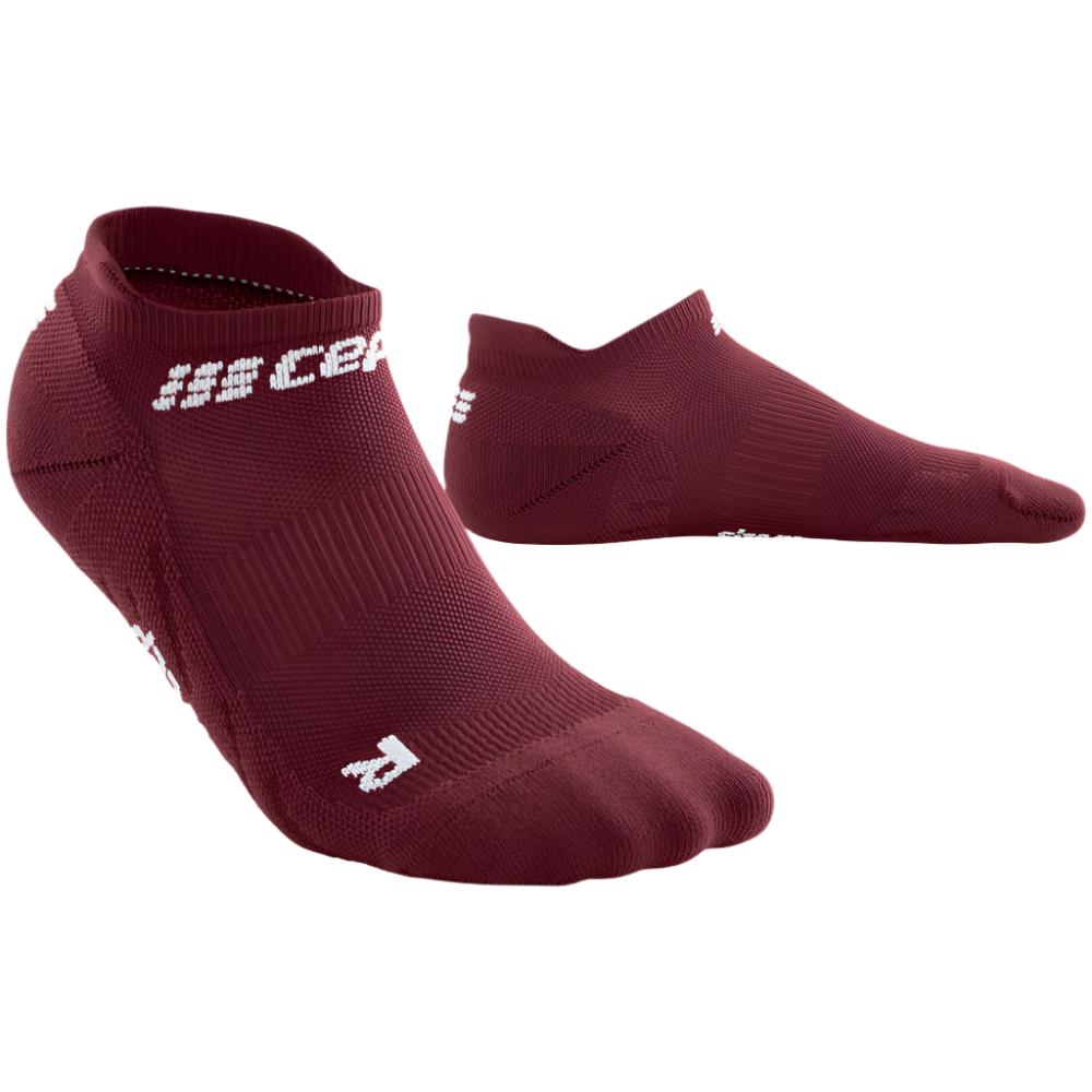 The Run No Show Socks 4.0, Women, Dark Red, Front View