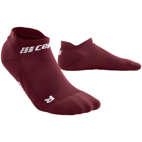 The Run No Show Socks 4.0, Women, Dark Red, Front View