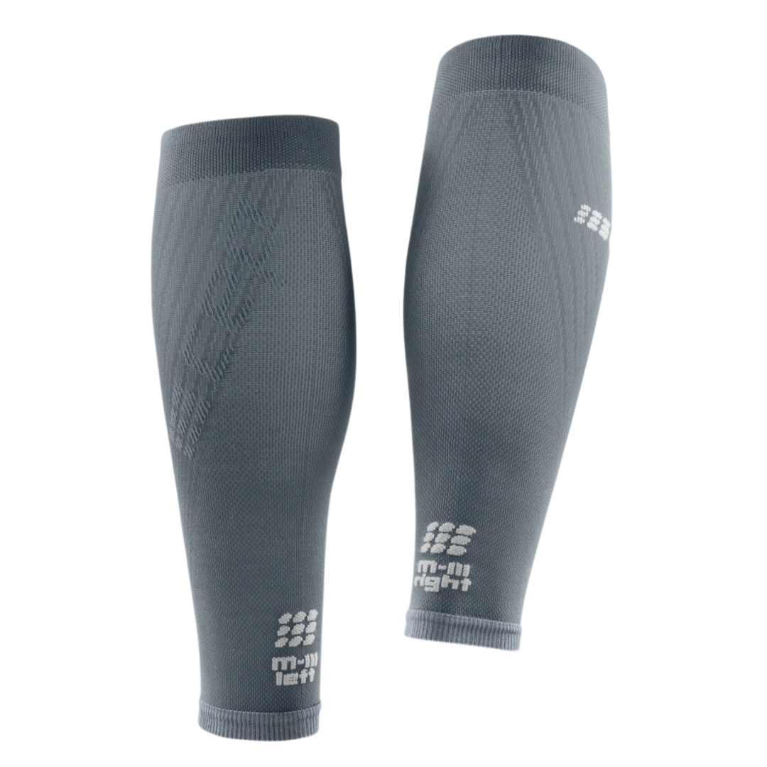 Ultralight Compression Calf Sleeves, Men, Grey/Light Grey, Back View