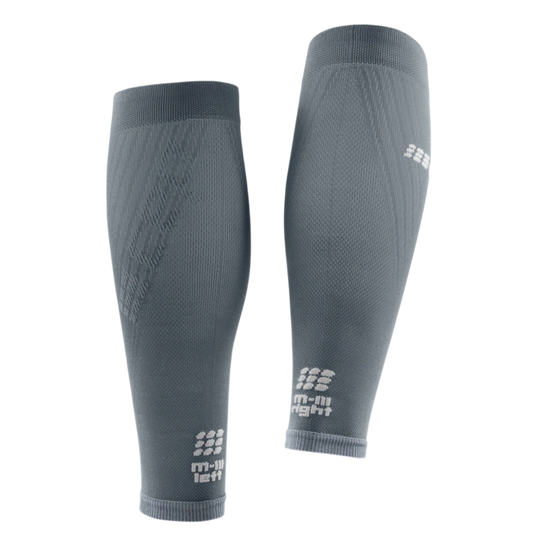 Ultralight Compression Calf Sleeves, Men, Grey/Light Grey, Back View