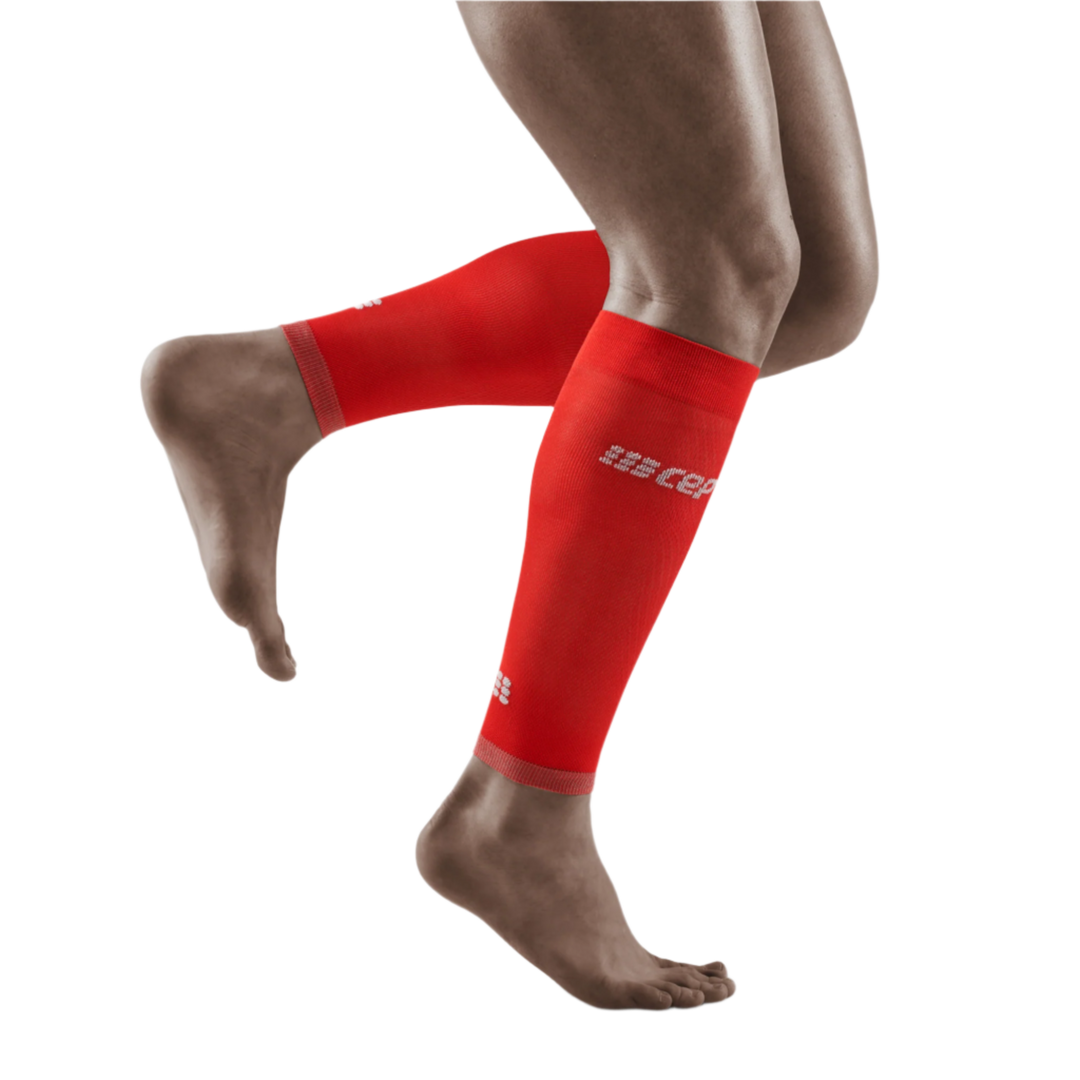 Ultralight Compression Calf Sleeves, Men, Lava/Light Grey