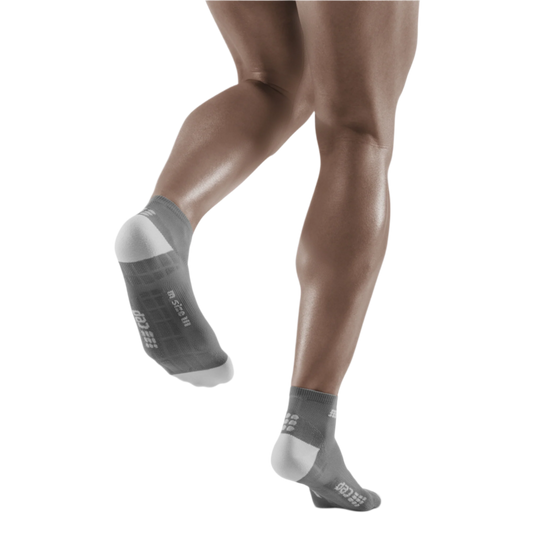 Ultralight Low Cut Compression Socks, Men, Grey/Light Grey, Back View Model