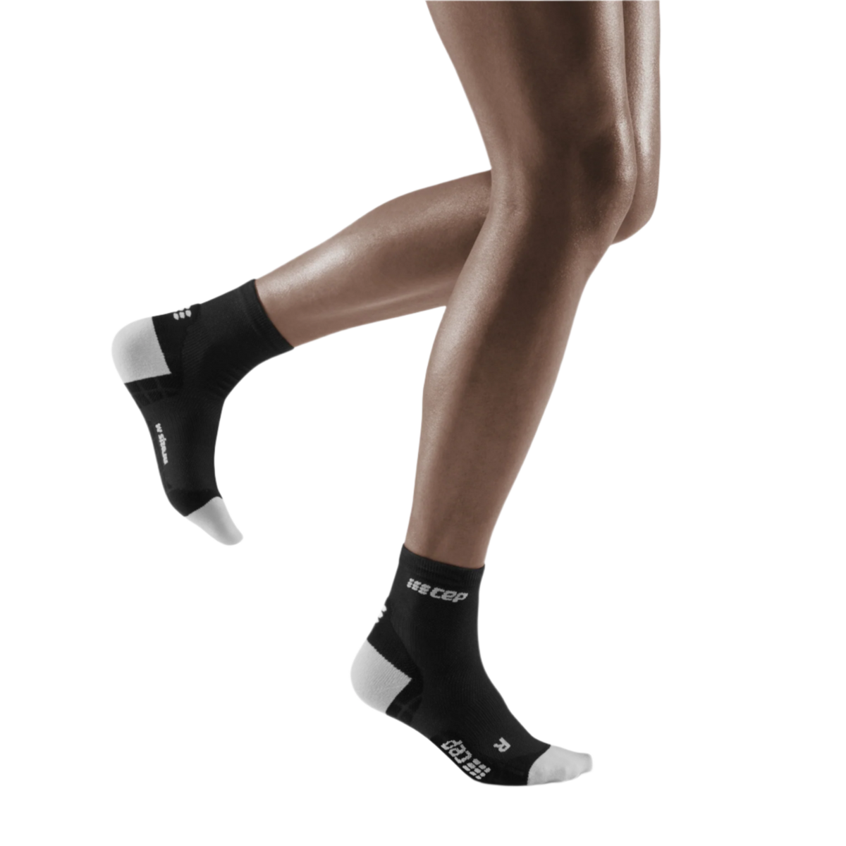 Ultralight Short Compression Socks, Women, Black/Light Grey