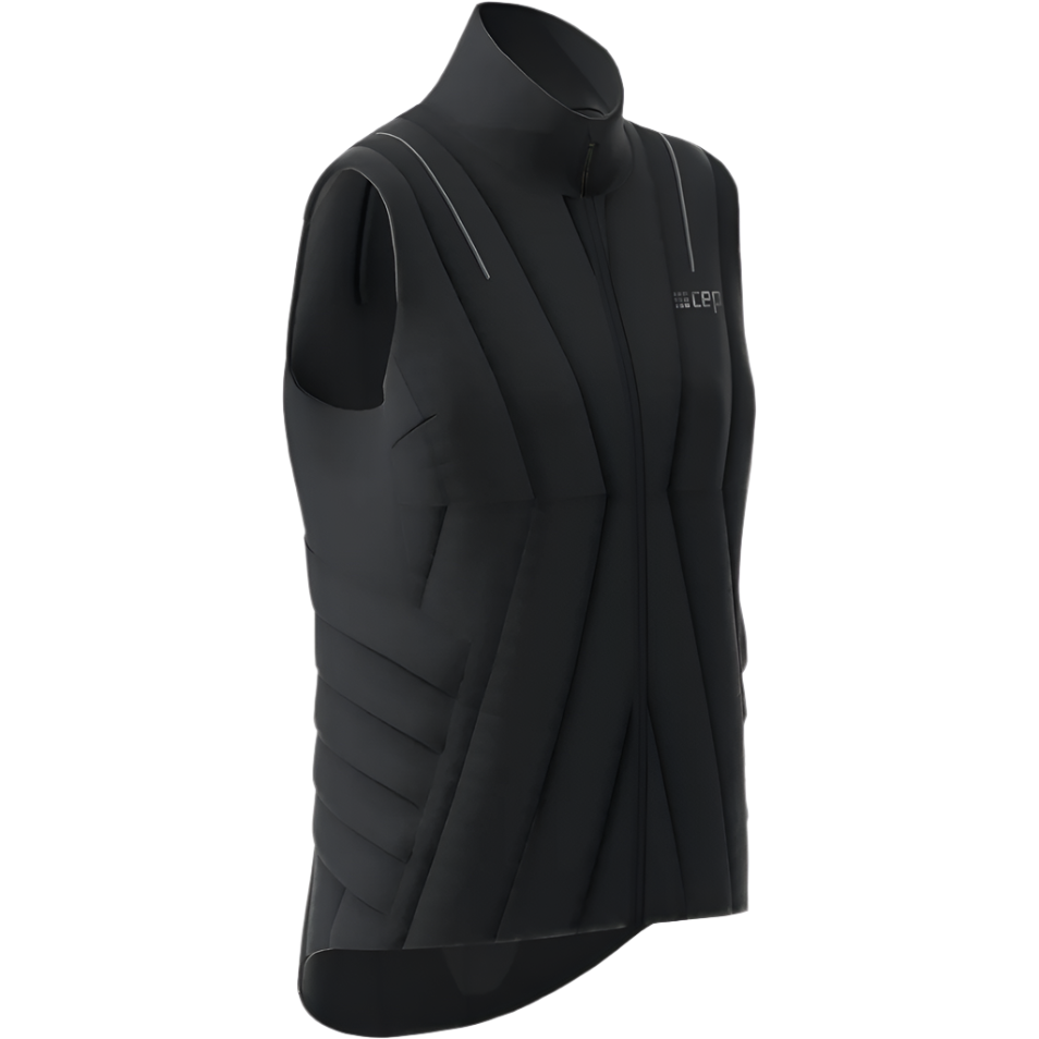 Winter Run Vest, Women, Black, Front View