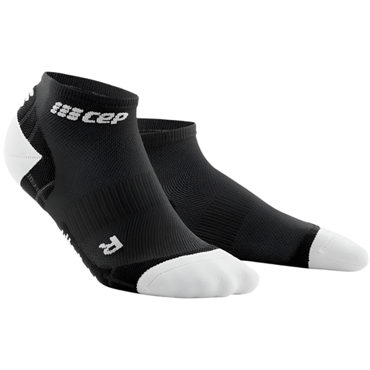 Ultralight Low Cut Compression Socks, Men, Black/Light Grey, Front View