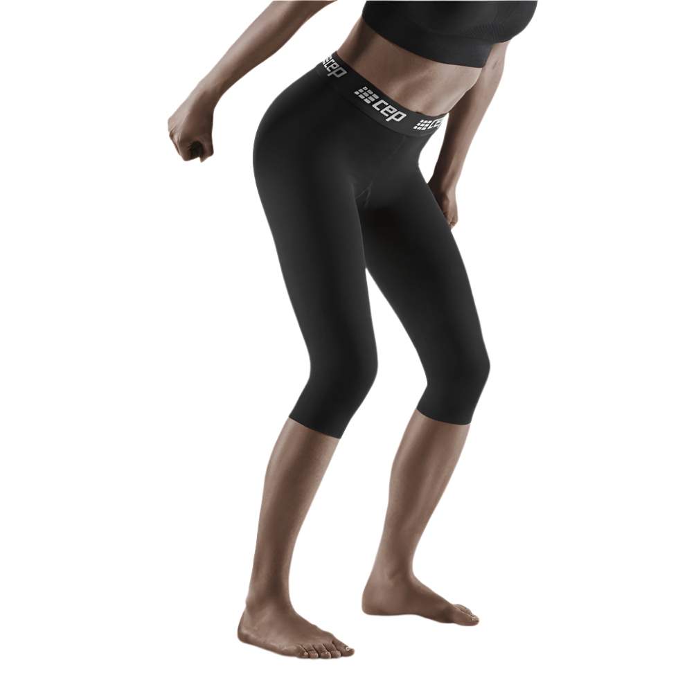 Ski Compression 3/4 Base Tights, Women, Black, Front View Model