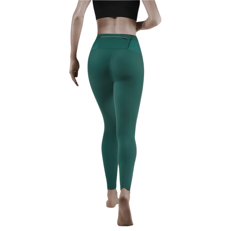 Winter Run Pants, Women, Green, Back View Model