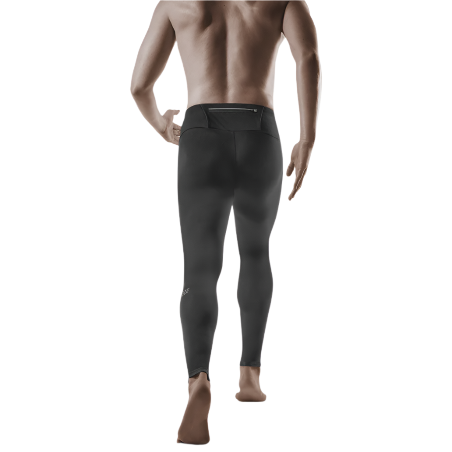 Winter Run Pants, Men, Black, Back View Model