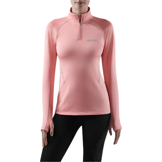 Winter Run Long Sleeve Shirt, Women, Rose Melange, Front View Model