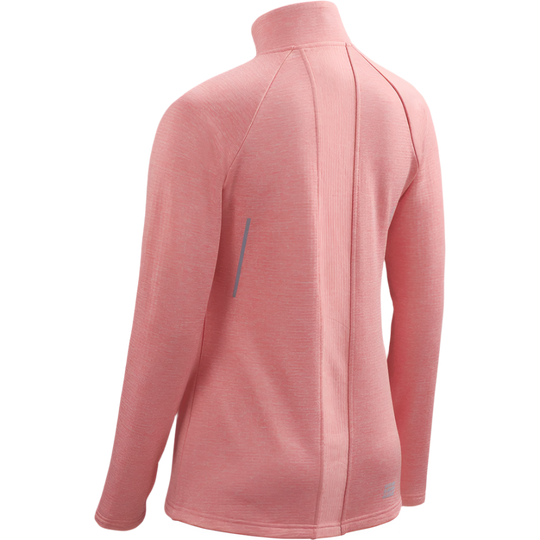 Winter Run Long Sleeve Shirt, Women, Rose Melange, Back View