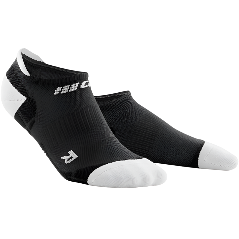 Ultralight No Show Compression Socks, Men, Black/Light Grey, Front View