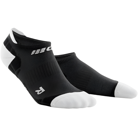 Ultralight No Show Compression Socks, Men, Black/Light Grey, Front View