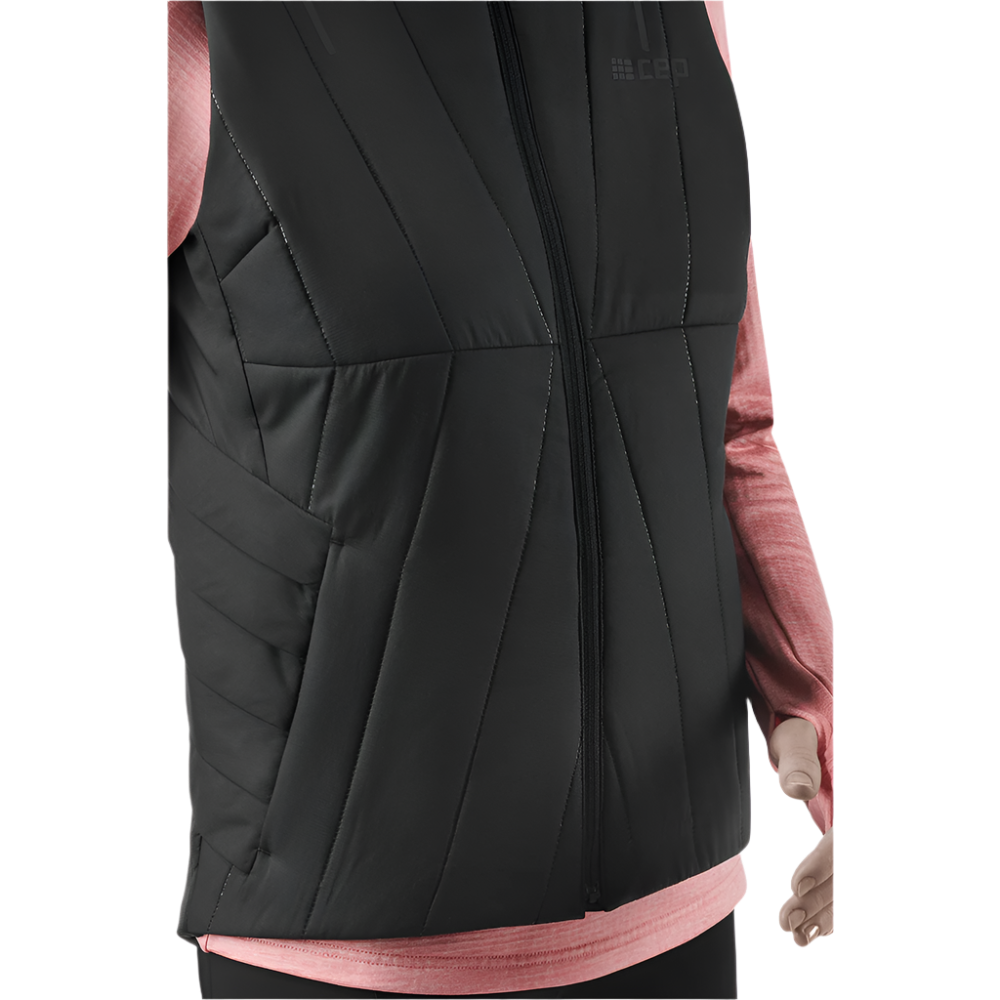 Winter Run Vest, Women, Black, Detail 2