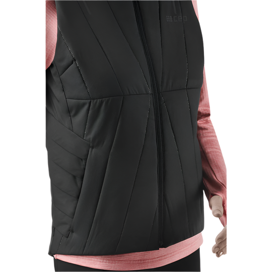 Winter Run Vest, Women, Black, Detail 2