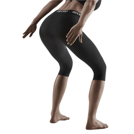 Ski Compression 3/4 Base Tights, Women, Black, Back View Model