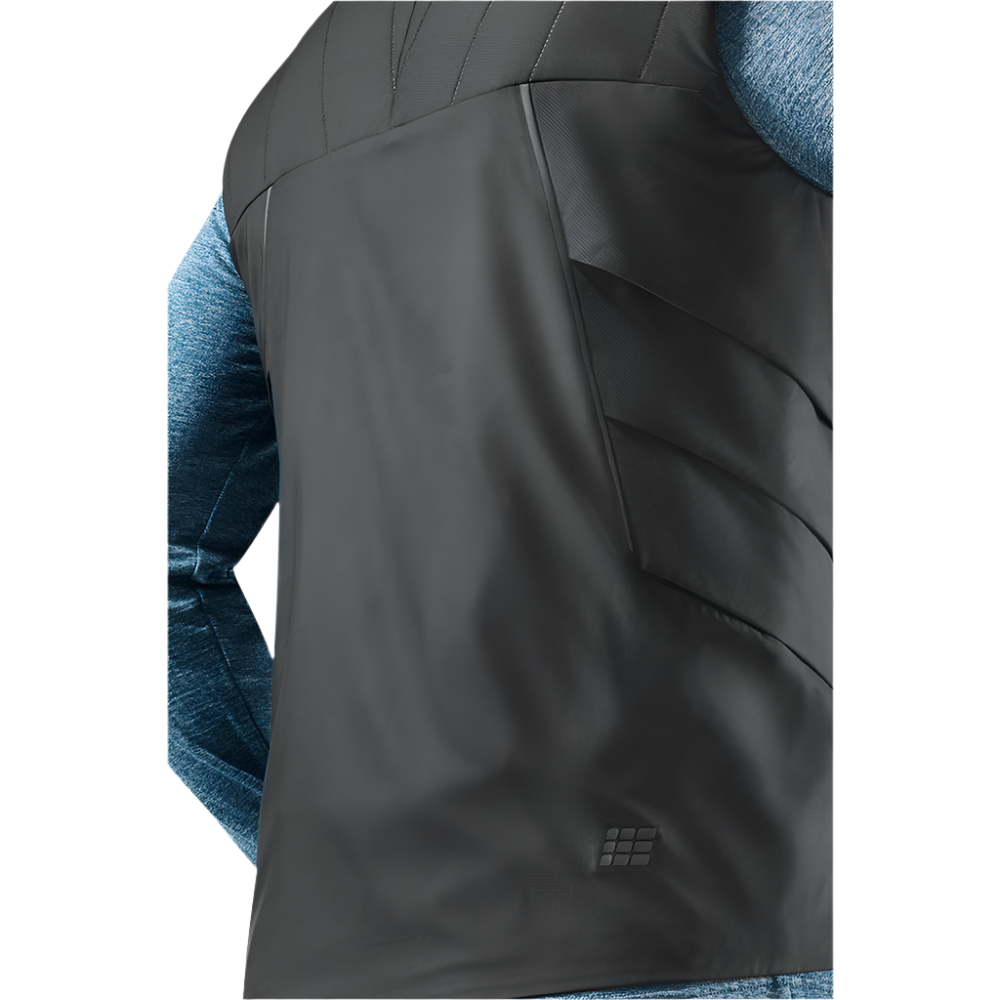 Winter Run Vest, Men, Black, Back Detail