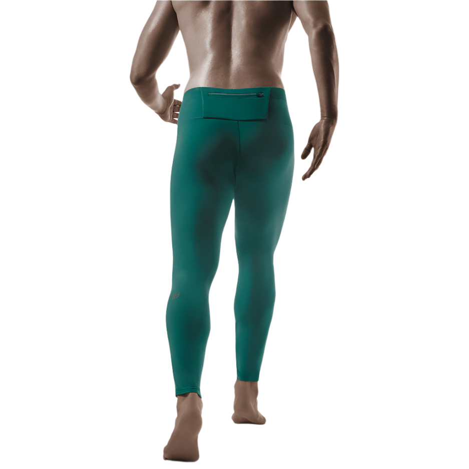 Winter Run Pants, Men, Green, Back View Model