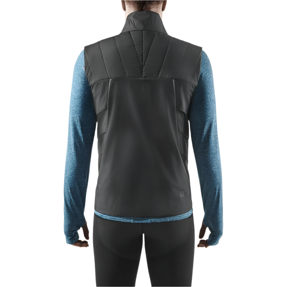 Winter Run Vest, Men, Black, Back View Model