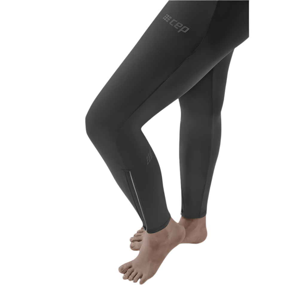 Winter Run Pants, Women, Black, Leg Detail 2