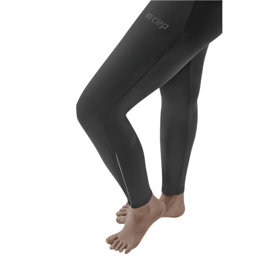 Winter Run Pants, Women, Black, Leg Detail 2