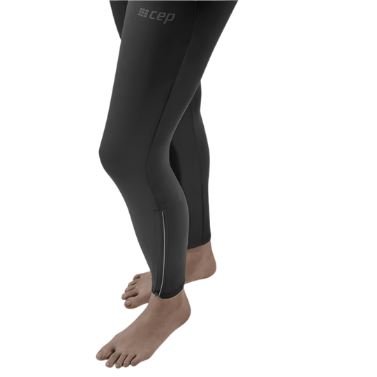 Winter Run Pants, Women, Black, Leg Detail