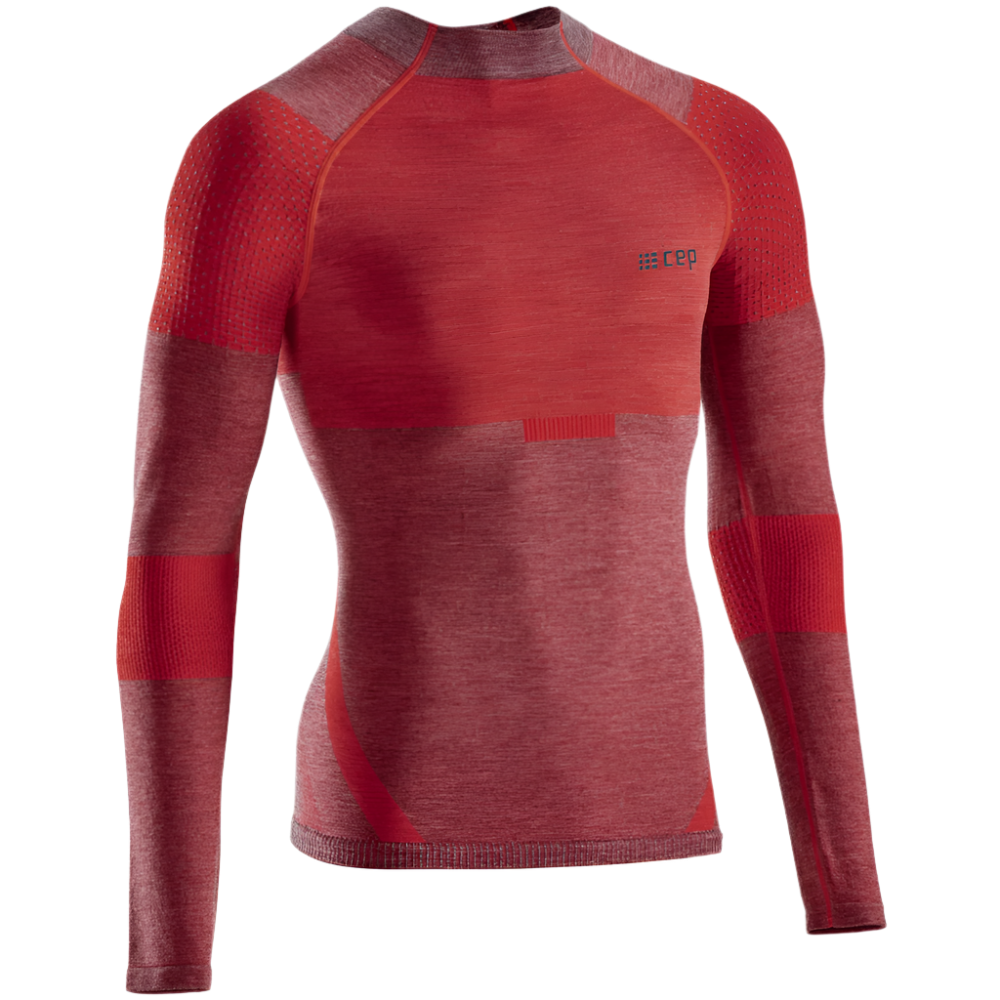 Ski Touring Base Shirt, Men, Red - Front View