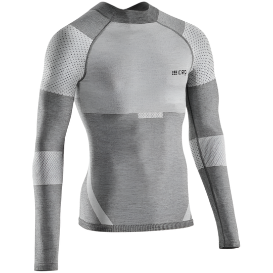 Ski Touring Base Shirt, Men, Grey - Front View