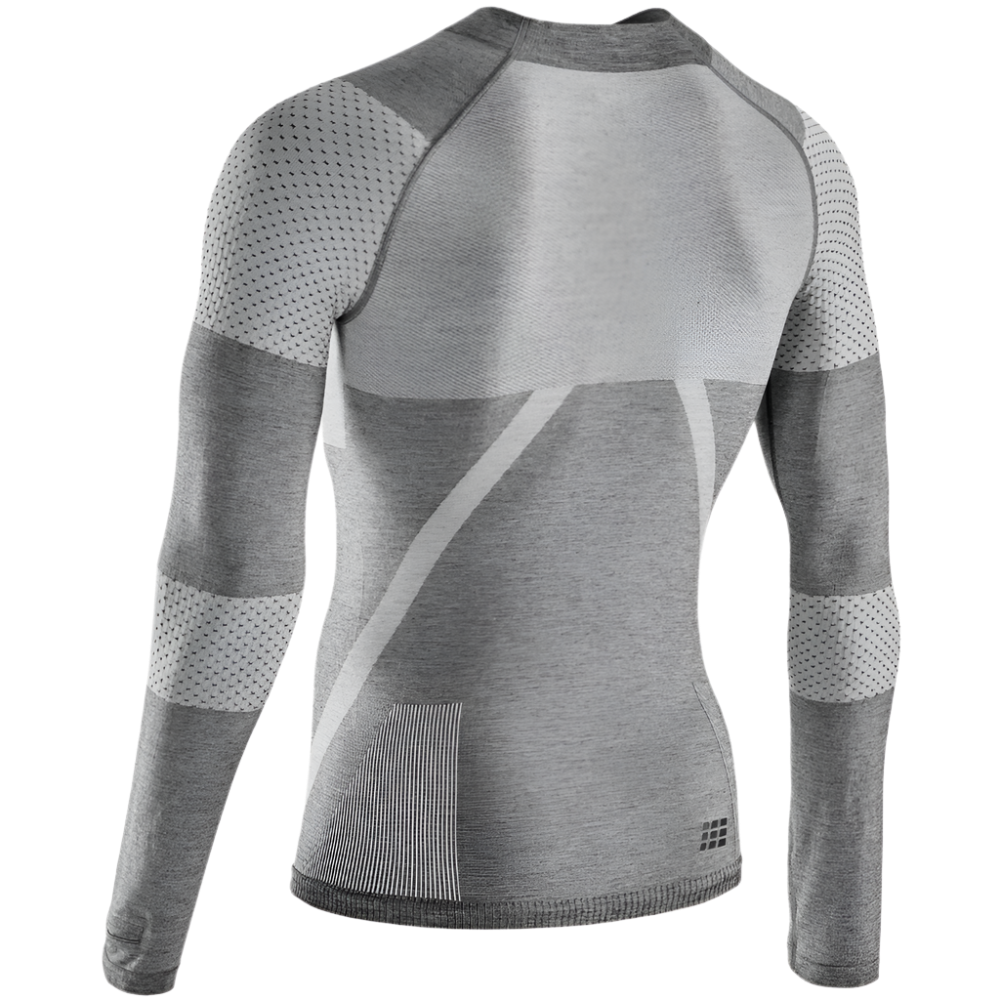 Ski Touring Base Shirt, Men, Grey - Back View